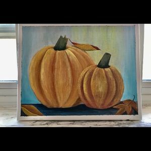 Original Pumpkins Acrylic Painting